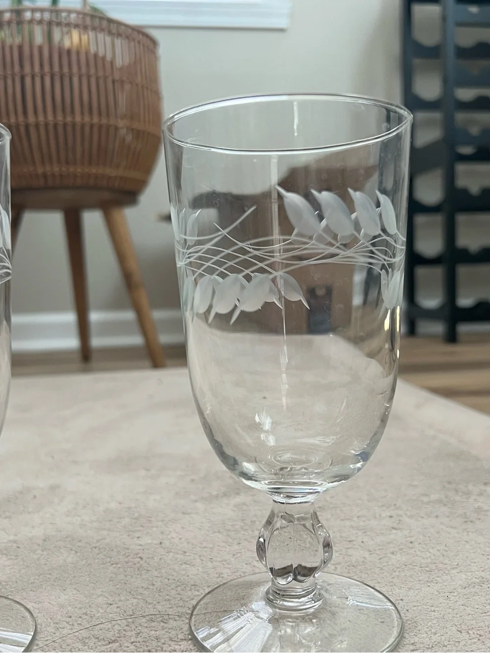 Vintage Libbey Glass Goblet Set